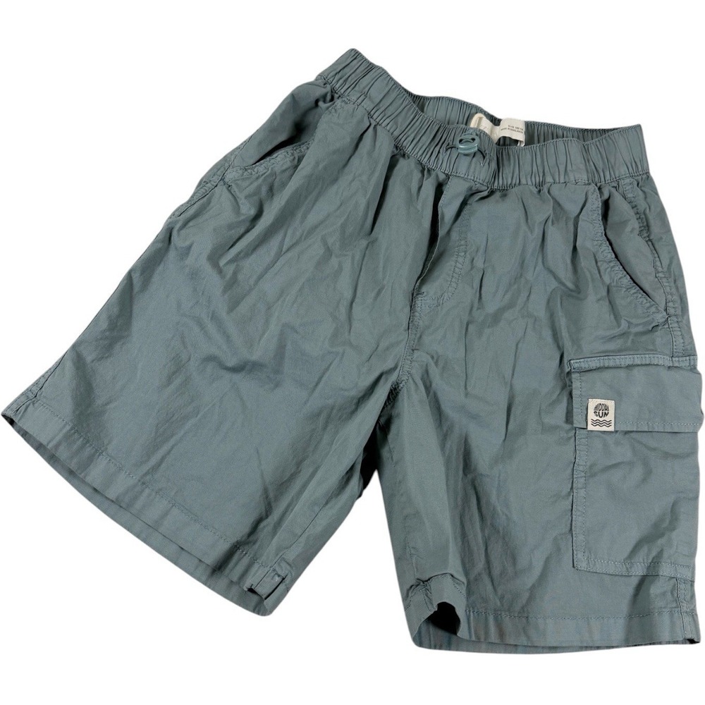 Zara Boys Casual Cargo Shorts Blue Elastic Waist Size 12 (11-12 Years)